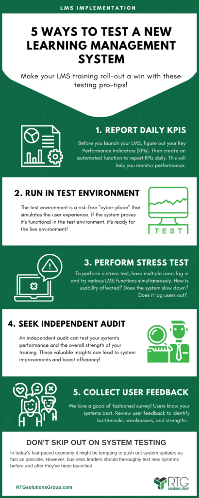 ways to test a learning management system