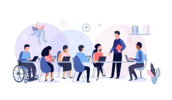 Diversity business meeting illustration