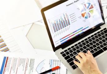 Business leader reviewing KPI dashboard for process performance