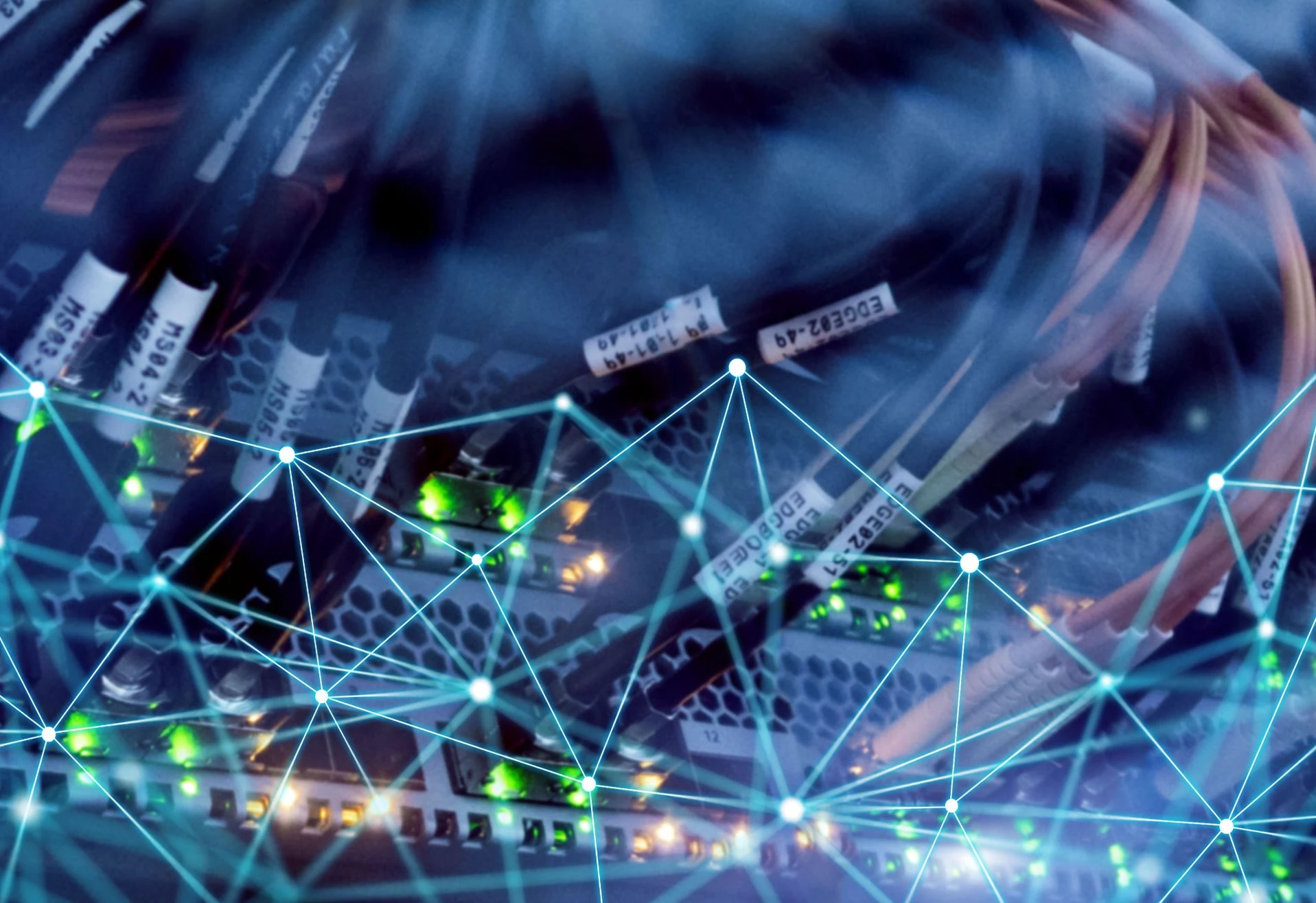 Digital network diagram representing the root causes of erp implementation failure in mid-sized businesses